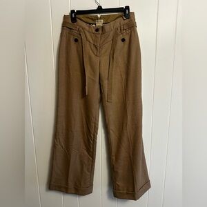 High-Waist Brown Wide-Leg Trousers